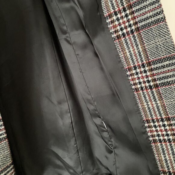 ZARA CHECK COAT One Button Fastening Kate Middleton Princess of Wales Style - Picture 7 of 16